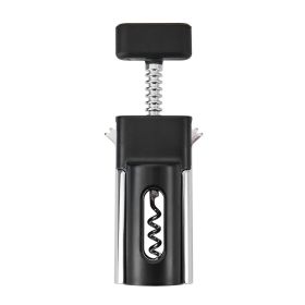 Winged Corkscrew with Chrome Plated Finish – Soft Grip, Black, Dishwasher Safe, Durable Cast Construction