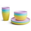 12-Piece Toddler Dining Set – BPA-Free Plates, Bowls & Cups, Multi-Color, Stackable & Durable