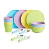 16-Piece Toddler Dining Set – Plates, Bowls, Cups & Utensils, Multi-Color, BPA-Free, Ergonomic Design