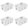 4 Pack Easy Carry, Handy Plastic Utility Storage, White