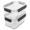 2 Pack of 7 Cup Food Storage Containers, Clear