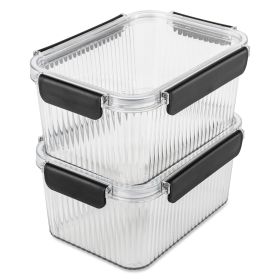 2 Pack of 7 Cup Food Storage Containers, Clear
