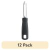 (12 pack) 6in Stainless Steel Fruit and Vegetable Peeler, Black