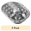 (3 pack) Stainless Steel Deluxe Kitchen Sink Strainer Silver for 3.5" Drains