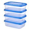(2 pack) 5.23Cup Plastic Rectangle Food Storage Container