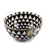(2 pack) Stoneware Bowl, Black & White, Medallion Collection
