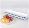 Plastic Wrap Dispenser with Built-in Cutter - Kitchen Cling Film Holder & Cutter Tool, Easy-to-Use Food Wrap Organizer for Countertop Storage