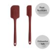Professional 10 & 10.5 in Silicone Solid Kitchen Spatula Set Red