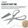 All Purpose Scissors with Blade Cover and Soft Grip Handles and Razor Sharp Blades, Gray