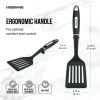 (2 pack) Professional Nylon Slotted Kitchen Spatula/Turner with Black Handle