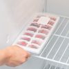 (4 pack) Plastic Ice Cube Tray with 14 Ice Cube Molds and Removable Lid, White